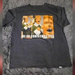 ELF Graphic Christmas T-shirt with "Me On Christmas Day"